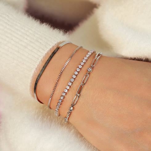 Silver Box Chain Bracelet